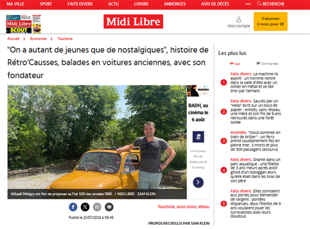 Balade Rétro en sud-Aveyron